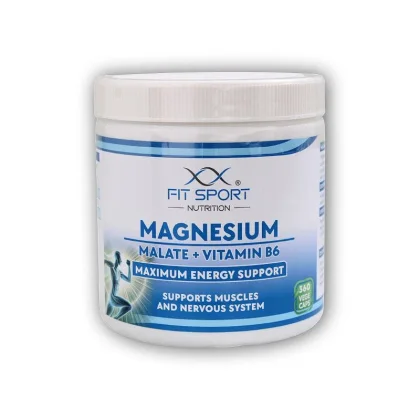 FitSport Nutrition Magnesium Malate + Vitamin B6 360 vege caps - Energy Magnesium - Hořčík Malát