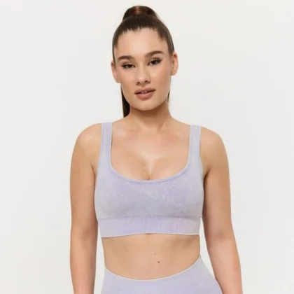GymBeam Bezšvová športová podprsenka Lift Violet XS