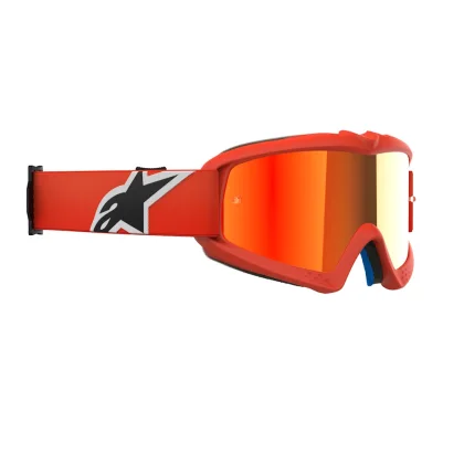 Alpinestars Vision Mirror Youth Corp oranžová, zrkadlové červené plexi