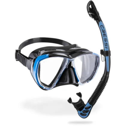 Potápěčský snorklovací set CRESSI BIG EYES EVOLUTION+ALPHA UD COMBO BLACK BLUE