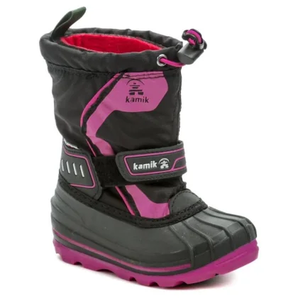 Kamik Snowcoast4 black magenta dětské zimní sněhule