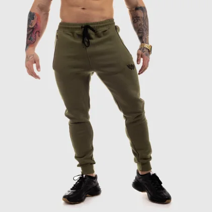 Jogger tepláky Iron Aesthetics Round, zelené