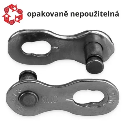 Kmc spojka řetezu e1-e8 EPT stříbrná baleno po 5 kusech, cena za balení