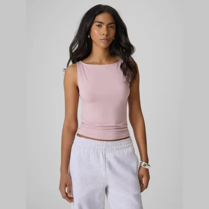Slim dámsky top s modalom - ružový