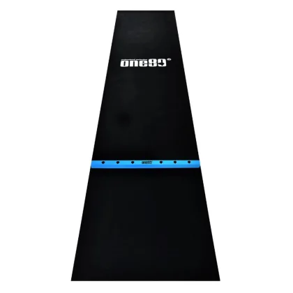 ONE80 Gumený koberec pred terč s drevenou hranicou hodu 62 cm, čierno-modrý