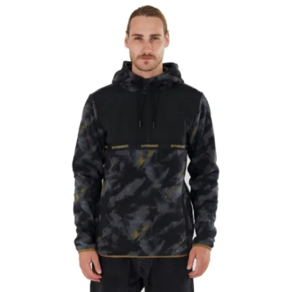 Pánska lyžiarska mikina s 1 2 zipsom FUNDANGO Exodus Hybrid Jacket-585-moor