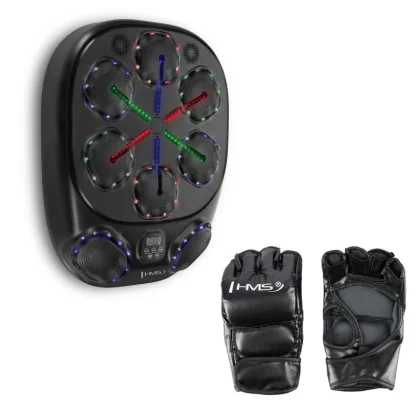 HMS Elektronický boxerský terč TB10 s LED, Bluetooth a rukavicemi (Music Boxing Machine)