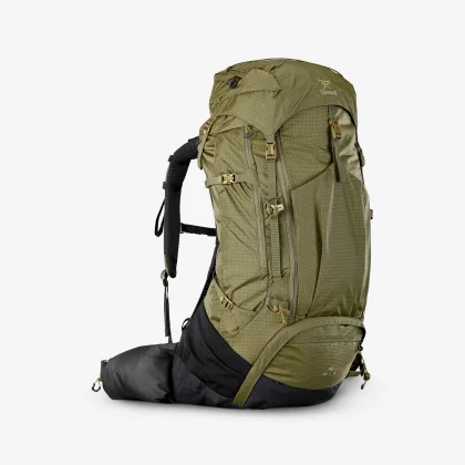 SIMOND Pánsky trekingový batoh MT500 Air 60+10 l kaki bez