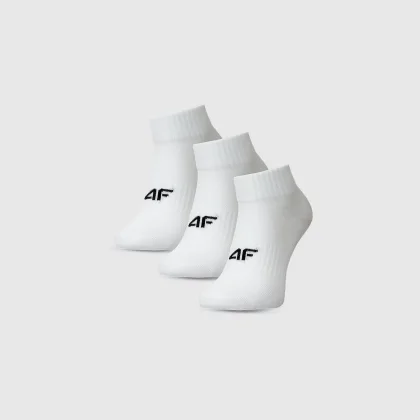 Dievčenské casual ponožky nad členok (3-pack) - biele