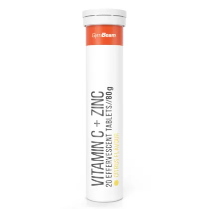 GymBeam Vitamin C + Zinok šumivý 12 x 20 tab citrusové ovocie