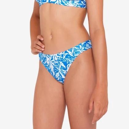 DECATHLON Spodný diel dievčenských plaviek Bruna modro-biely 12-13 r (149-159 cm)