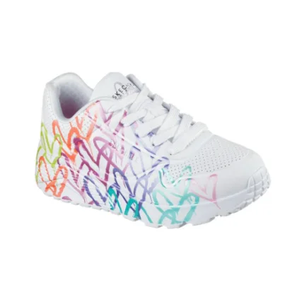 Dievčenská rekreačná obuv SKECHERS Uno Lite Metallic Joy Jr white multi color