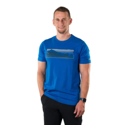 Pánske turistické tričko s krátkym rukávom NORTHFINDER BARTOLOM-281blue