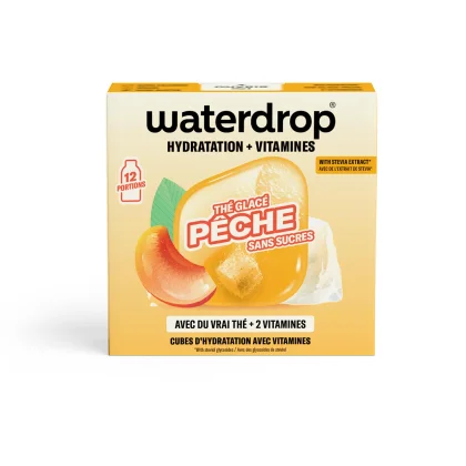 WATERDROP Rozpustné kocky do vody - broskyňový ľadový čaj Microdrink 12 x 500 ml bez