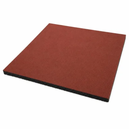 Vonkajšia gumová dlažba Sportago 50×50×2,5 cm - červená