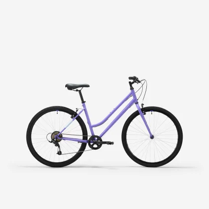 ROCKRIDER Trekingový bicykel EXPL 50 s nízkym rámom fialový S