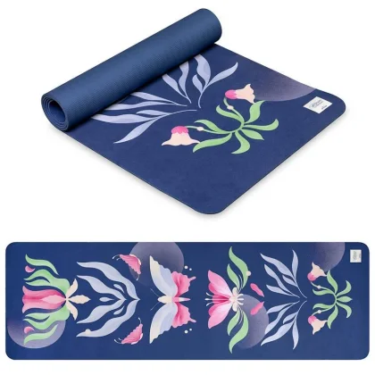 Spokey THE BLOOM MAT Semišová jóga podložka, 183 x 61 x 0,4 cm