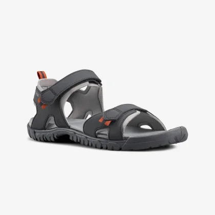 QUECHUA Pánske turistické sandále NH100 sivé 41
