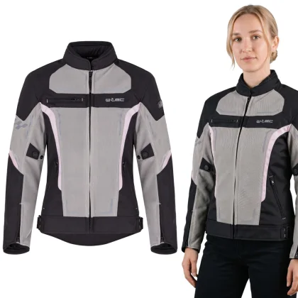 Letná dámska moto bunda W-TEC Mirelia Farba čierno-šedá,