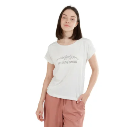 Dámske turistické tričko s krátkym rukávom FUNDANGO Atmos T-shirt-170-stone