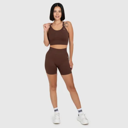 Dámska športová súprava Iron Aesthetics Ultimate short, hnedá