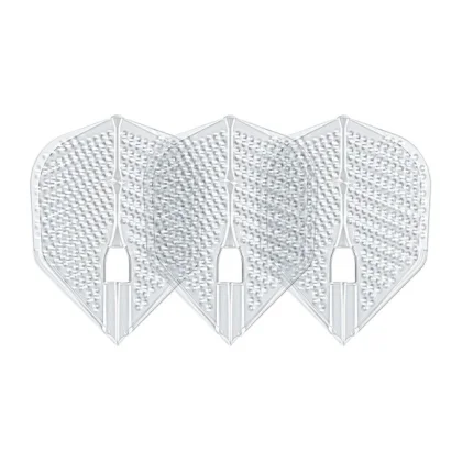 Letky na šípky L-Style Champagne integrated L3 Dimple, priehľadné