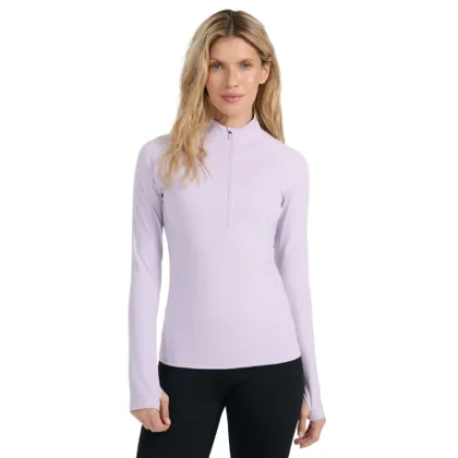 Dámske termo tričko s dlhým rukávom a s polovičným zipsom 4F BRUSHED UNDERWEAR F096-WAW25UBRUF096-52S-LIGHT VIOLET