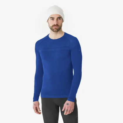WEDZE Pánske lyžiarske termotričko BL 500 Seamless modré XL-2XL