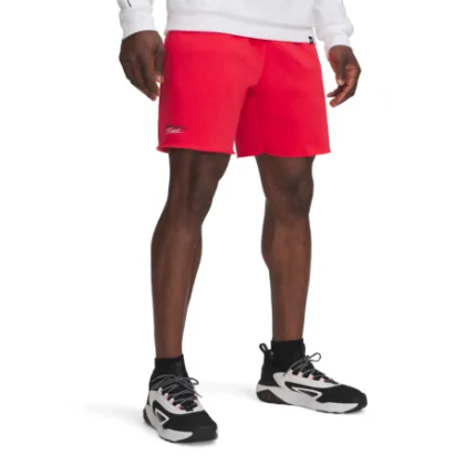 Pánské teplákové kraťasy UNDER ARMOUR PROJECT ROCK Icon Flc Short-RED