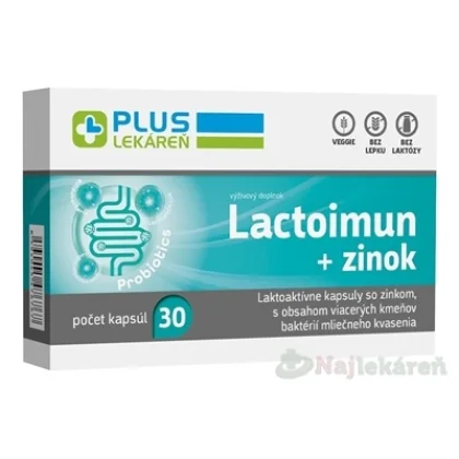 Plus Lekáreň Lactoimun + zinok 30 kapsúl