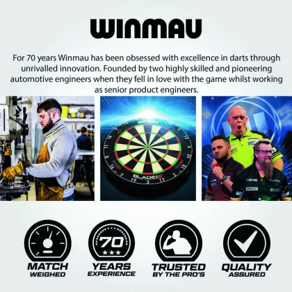 Šípky steel Winmau Rashad Sweeting 24g, 90% wolfram