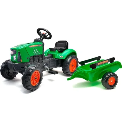 Falk Šlapací traktor 2031AB SuperCharger s vlečkou a otevírací kapotou