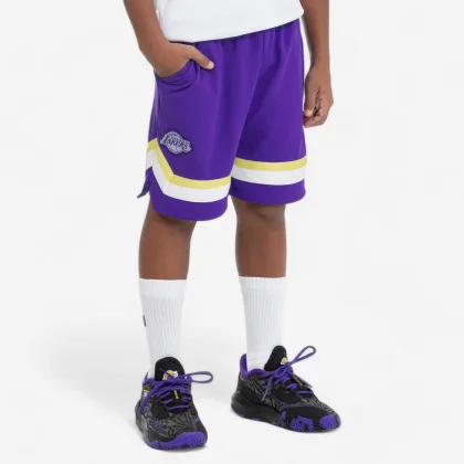 TARMAK Detské basketbalové šortky SH 900 NBA Lakers fialové 7-8 r (123-130 cm)