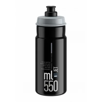 Láhev na kolo ELITE Fľaša JET čierna šedé logo 550 ml