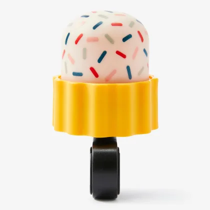 BTWIN Zvonček na detský bicykel 2 v 1 Firstbell Confetti bez
