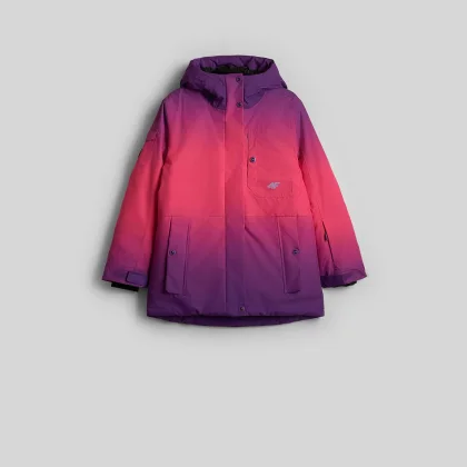 Snowboardová bunda membrána 8000 dievčenská - multicolor