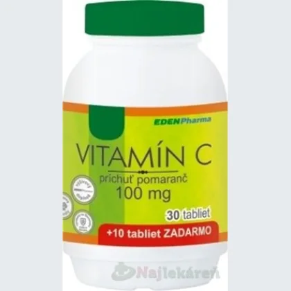 EdenPharma Vitamín C 100 mg príchuť pomaranč 40 tabliet