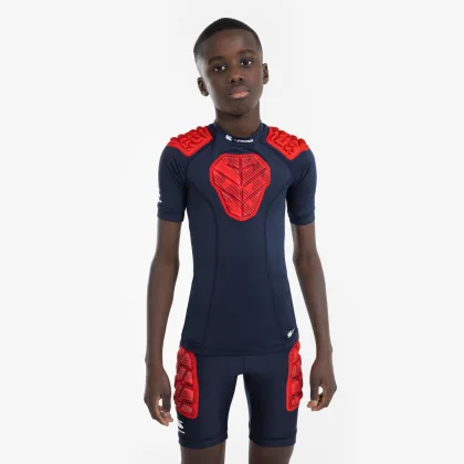 DECATHLON | CANTERBURY Detský chránič ramien na ragby R500 CCC námornícky modrý 8-9 r (131-140 cm)