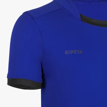 KIPSTA Detský dres na rugby R100 modrý 8-9 r (131-140 cm)