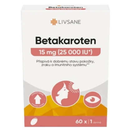 LIVSANE Betakaroten 25 000 Forte 60 kapsúl