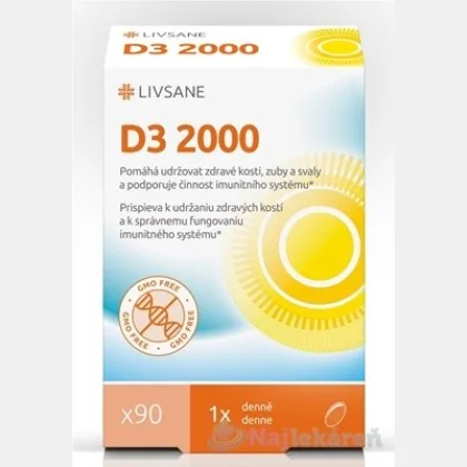 LIVSANE Vitamín D3 2000 IU 90 kapsúl