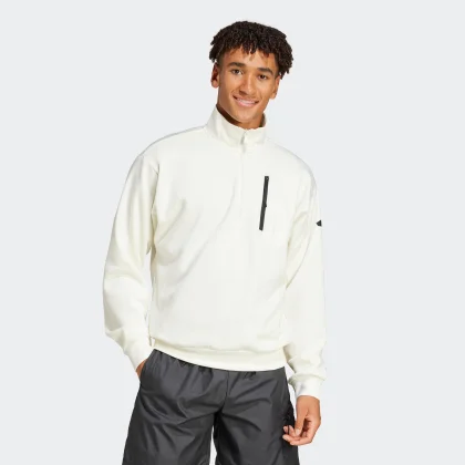 ADIDAS ADIDAS pánska mikina so zipsom biela XL