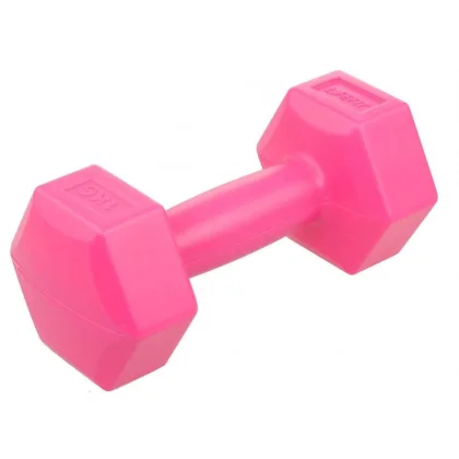 Lifefit Vinylová činka 1 x 1 kg růžová