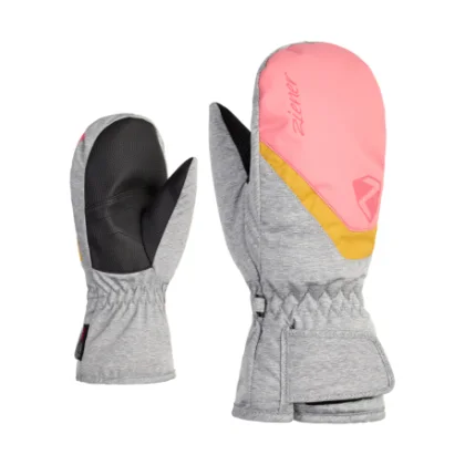 Lyžiarske rukavice palčiaky ZIENER LORIANO AS(R) MITTEN glove junior, pink vanilla