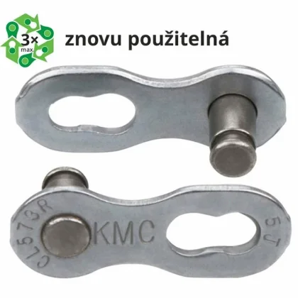 Kmc spojka řetezu 6/7/8 speed EPT povrch, šedý, baleno po 5 kusech, cena za balení