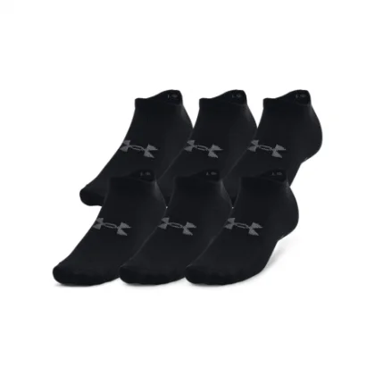 Ponožky UNDER ARMOUR UA Essential No Show 6 Pack-BLK