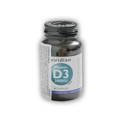 Viridian Vitamin D3 2000IU 60 kapslí
