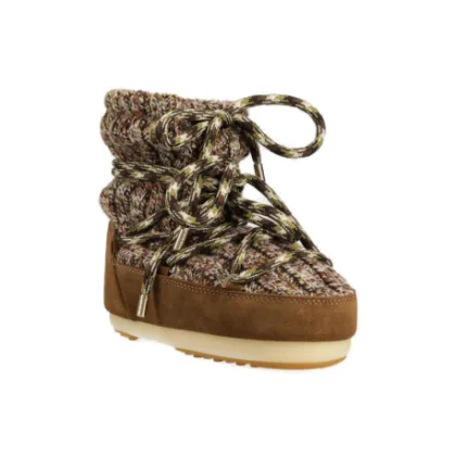Dievčenské nízke zimné topánky MOON BOOT LIGHT LOW WOOL, 001 sigaro