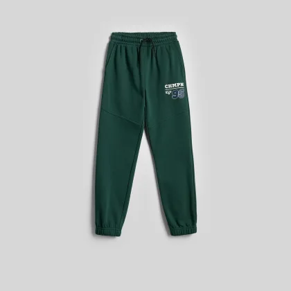 Chlapčenské teplákové jogger nohavice - zelené