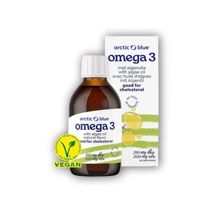 Arctic blue Vegan Omega 3 Algae 150ml (Lněný olej + olej z mořské řasy)
